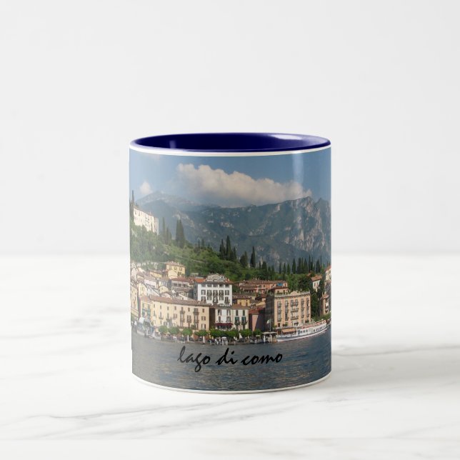 Lago di Como (See Como) Zweifarbige Tasse (Mittel)