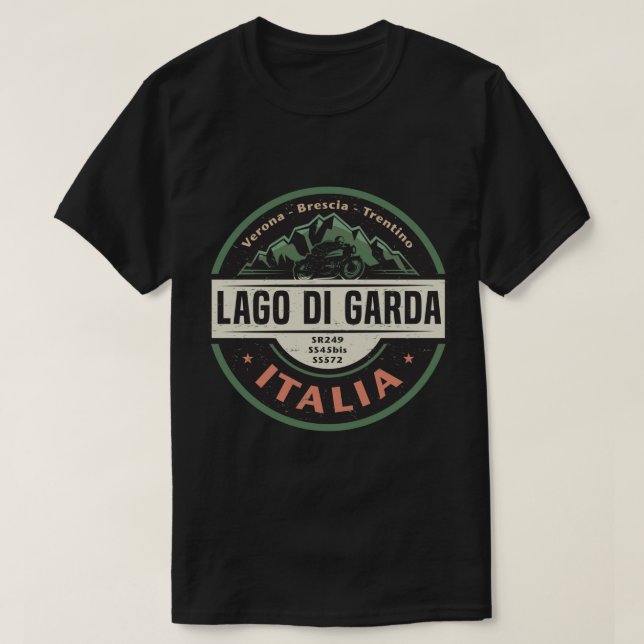 Lago Di Garda, Gardasee Italien Sticker T-Shirt (Design vorne)