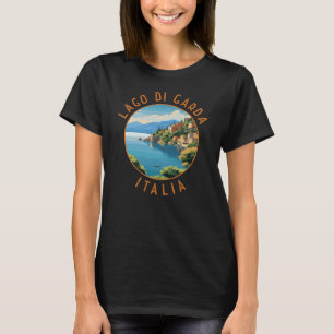 Lago di Garda Italia Retro Distressed Circle T-Shirt