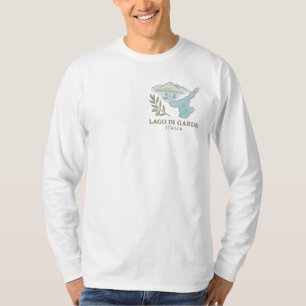 Lago di Garda Italien Karte Kunst, Dichtung und Mu T-Shirt