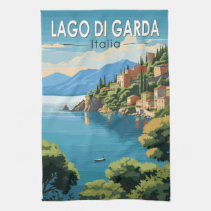 Lago di Garda Italien Reise Kunst Vintage Geschirrtuch