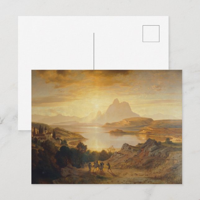 Lago di Lugano - Albert Zimmermann Postkarte (Vorne/Hinten)