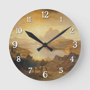 Lago di Lugano - Albert Zimmermann Runde Wanduhr