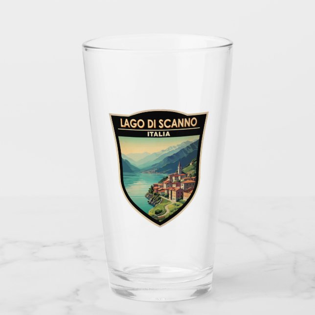 Lago di Scanno Italia Reisen Vintag Glas (Vorderseite)