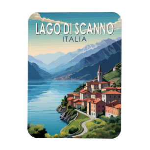 Lago di Scanno Italien Reise Kunst Vintage Magnet