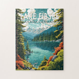 Lago Eibsee Deutschland Reisen Vintag Puzzle