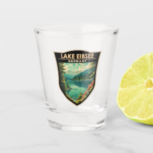 Lago Eibsee Deutschland Reisen Vintag Schnapsglas