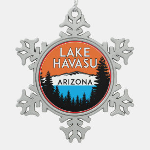 Lago Havasu Arizona Schneeflocken Zinn-Ornament