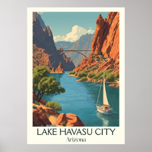 Lago Havasu Stadt Arizona Retro La Poster