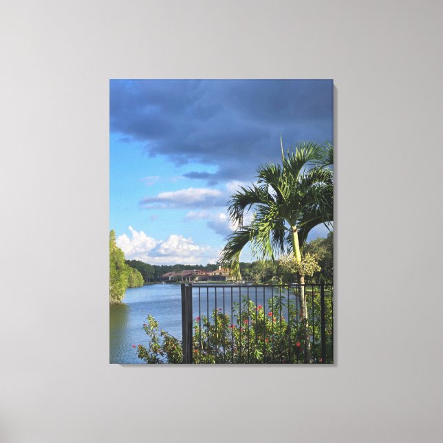 Lago Life Gesterte Canvas Print Leinwanddruck (Vorderseite)