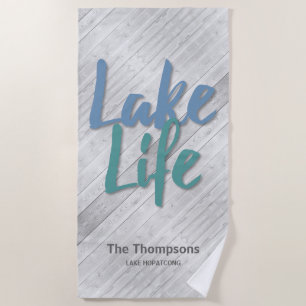 Lago Life mit Name und Lage Holzsteg Strandtuch