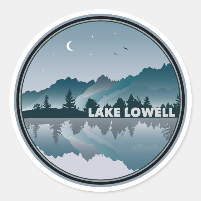 Lago Lowell Idaho Runder Aufkleber (Vorderseite)