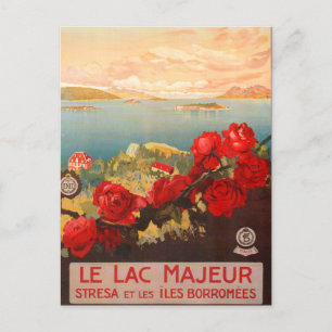Lago Maggiore, Italien Vintage-Reisepostkarte Postkarte