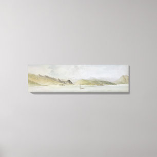 Lago Maggiore (w/c, Stift, Tinte und Graphit auf Leinwanddruck