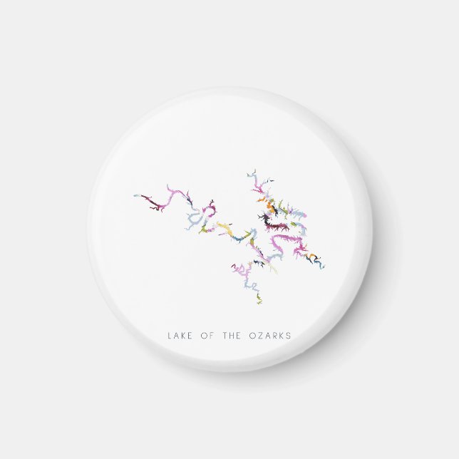 Lago of the Ozarks Minimalistische Silhouette Magn Magnet (Vorne)