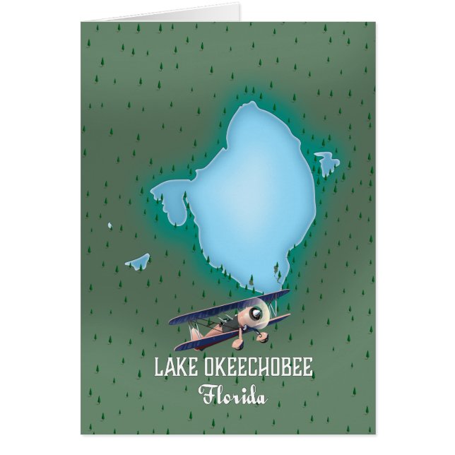 Lago Okeechobee Florida Karte. (Vorne)