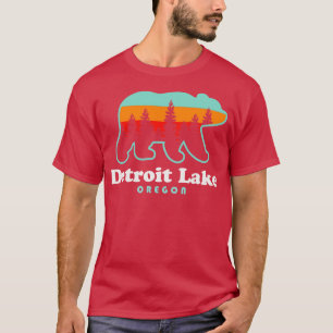 Lago Oregon Bear Retro Sunset T-Shirt