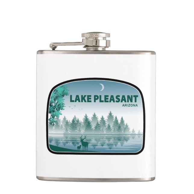 Lago Pleasant Arizona Deer Flachmann (Vorderseite)