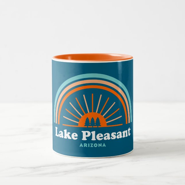 Lago Pleasant Arizona Rainbow Zweifarbige Tasse (Mittel)