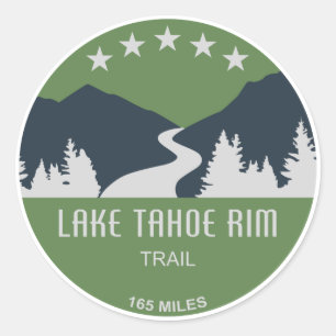 Lago Tahoe Rim Trail Runder Aufkleber
