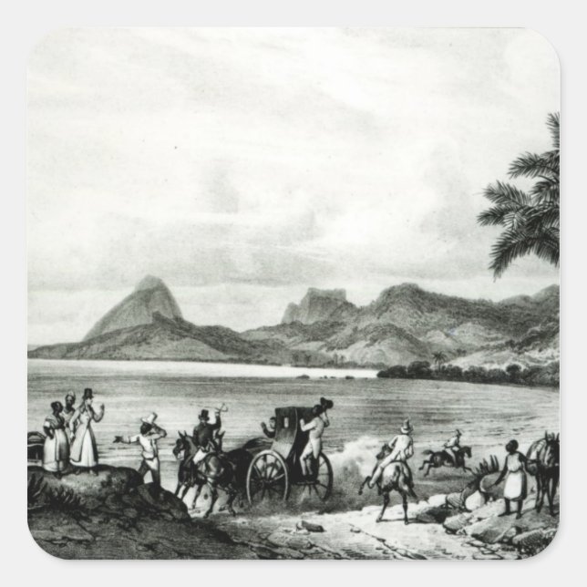 Lagoa Das Tretas Quadratischer Aufkleber (Vorderseite)