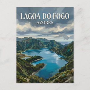 Lagoa do Fogo Ribeira Grande Portugal Postkarte