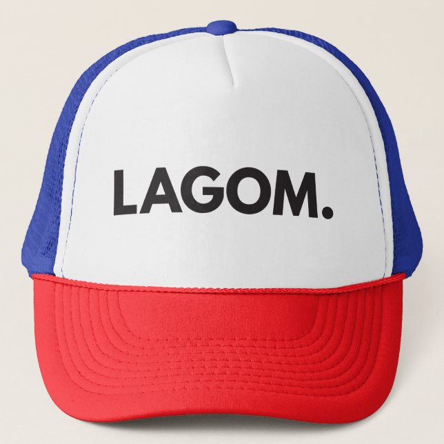 Lagom B&W Truckerkappe (Vorderseite)