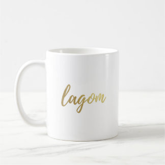 Lagom skandinavische Goldfolien-Kaffee-Tasse Kaffeetasse