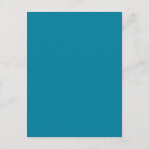 Lagoon Deep Aquamarin Blue Solid Trend Farbe Hinte Postkarte
