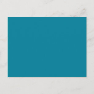Lagoon Deep Aquamarin Blue Solid Trend Farbe Hinte Postkarte