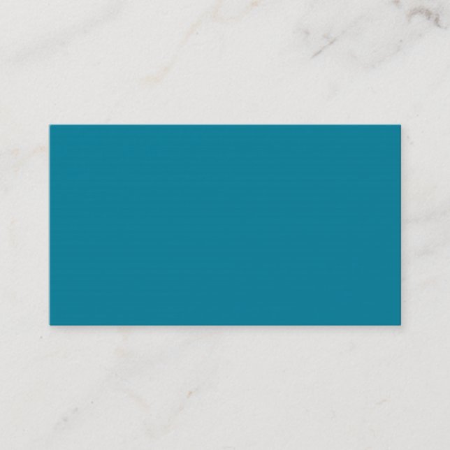Lagoon Deep Aquamarin Blue Solid Trend Farbe Hinte Visitenkarte (Vorderseite)
