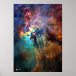 Lagoon Nebula - NASA Hubble Weltraumteleskop Poster