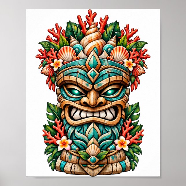 Lagoon Shell Tiki Poster (Vorne)