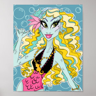 Lagoona Blue Monster Hochblasen-Poster Poster