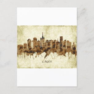 Lagos Nigeria City Feiertagspostkarte