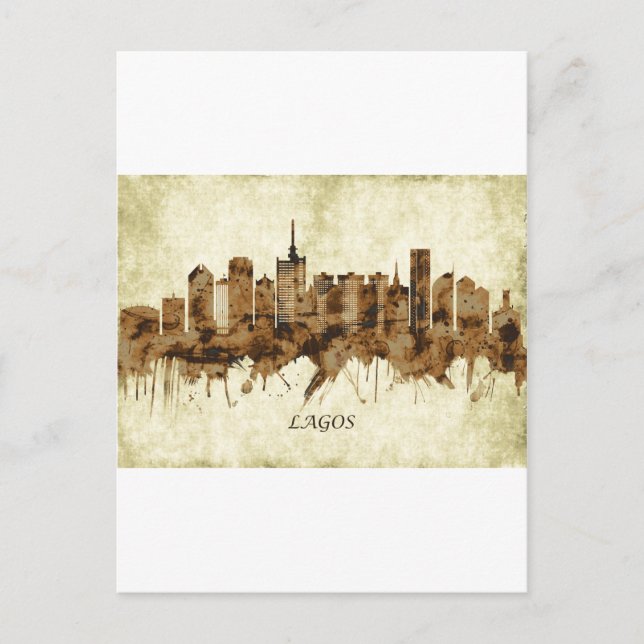 Lagos Nigeria City Feiertagspostkarte (Vorderseite)