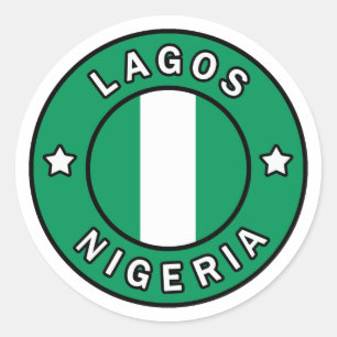 Lagos Nigeria Runder Aufkleber
