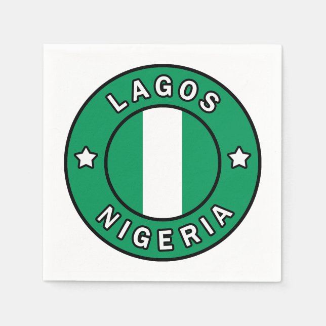 Lagos Nigeria Serviette (Vorderseite)