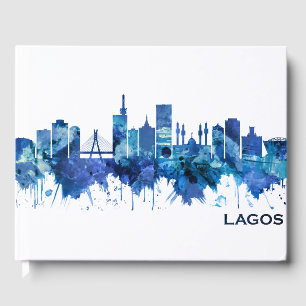 Lagos Nigeria Skyline Blue Gästebuch