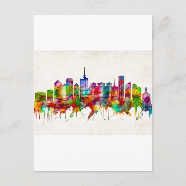 Lagos Nigeria Skyline Einladungspostkarte (Vorderseite)