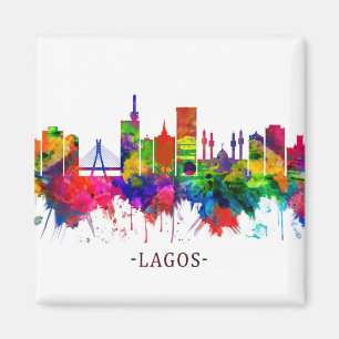 Lagos Nigeria Skyline Magnet