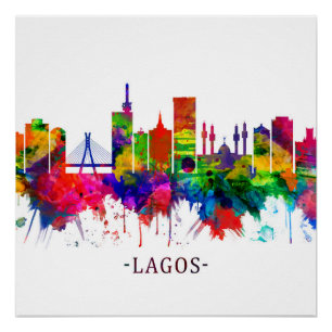 Lagos Nigeria Skyline Poster