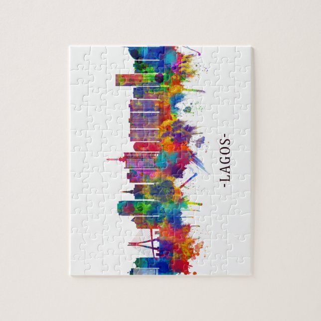 Lagos Nigeria Skyline Puzzle (Vertikal)