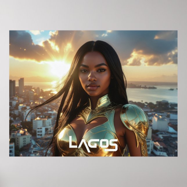 LAGOS - NIGERIA - SUPERHELD POSTER (Vorne)