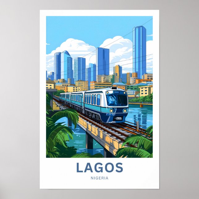 Lagos Nigeria Travel Print Poster (Vorne)