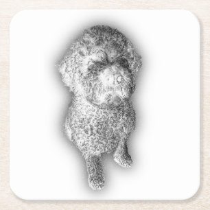 Lagotto Lines – Handgefertigter Untersetzer für de