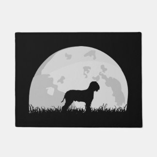 Lagotto Romagnolo Dog Vollmond Silhouette Fußmatte