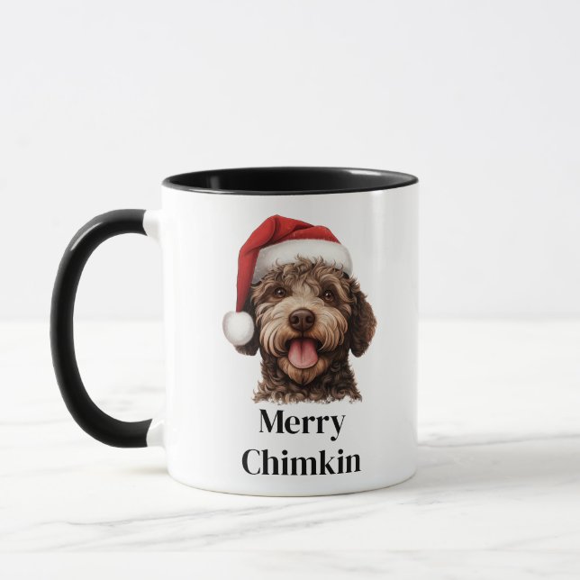 Lagotto Romagnolo Dog Weihnachtsmannmütze Weihnach Tasse (Links)