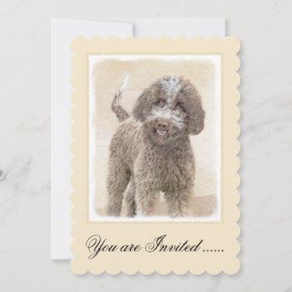 Lagotto Romagnolo Malerei - Niedliche Original Dog Einladung