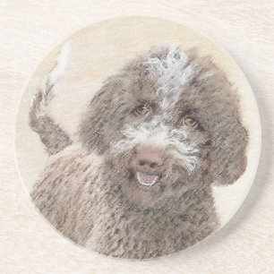 Lagotto Romagnolo Malerei - Niedliche Original Dog Getränkeuntersetzer